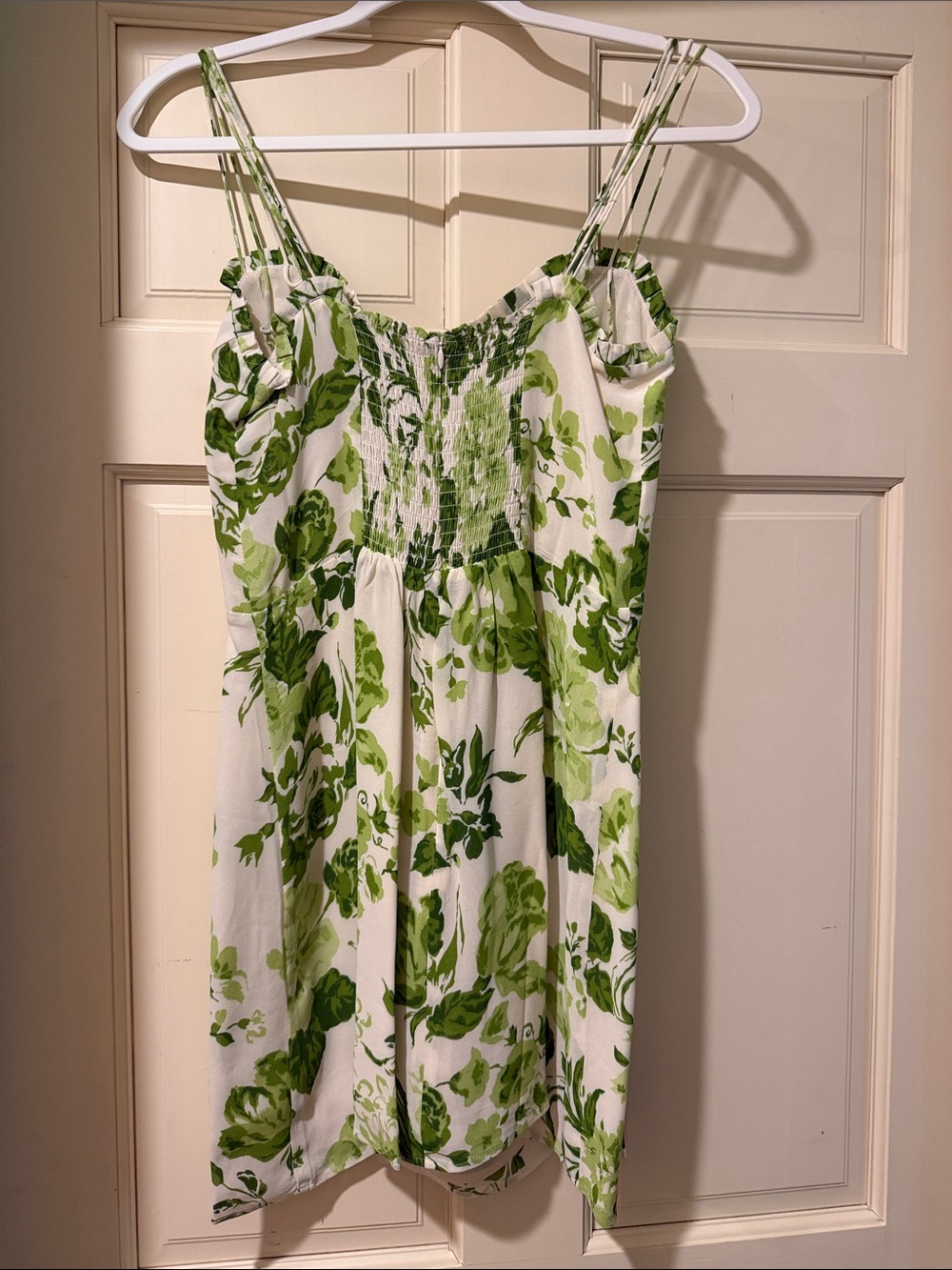 Reformation White and Green Floral Mini Dress - Picture 2 of 2